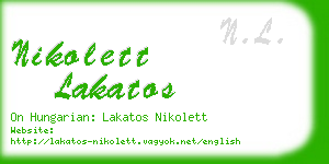 nikolett lakatos business card